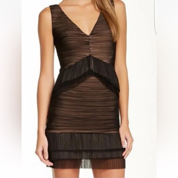 BCBGMaxAzria Dresses & Skirts - BCBGmaxazria Sven Black Mesh Mini Dress Size XS Originally $398!